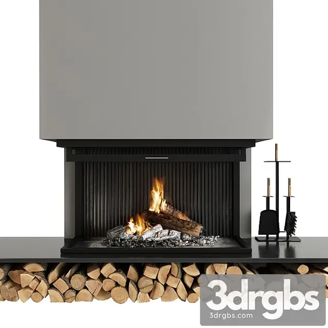 Fireplace and Accessories 2 3D Model Download