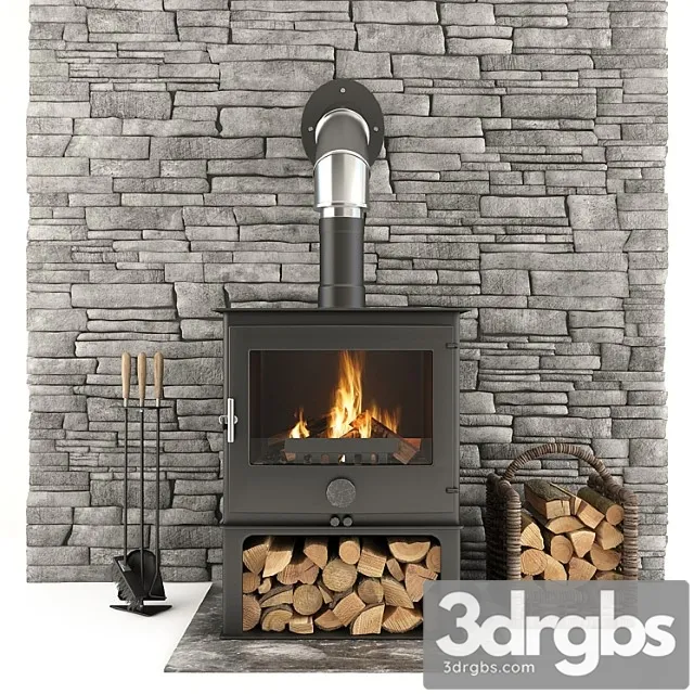 Fireplace and accessories 3 3D Model Download