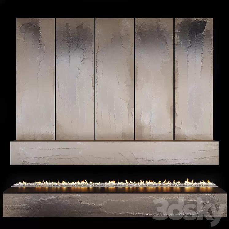 Fireplace and firewood 7 3D Model