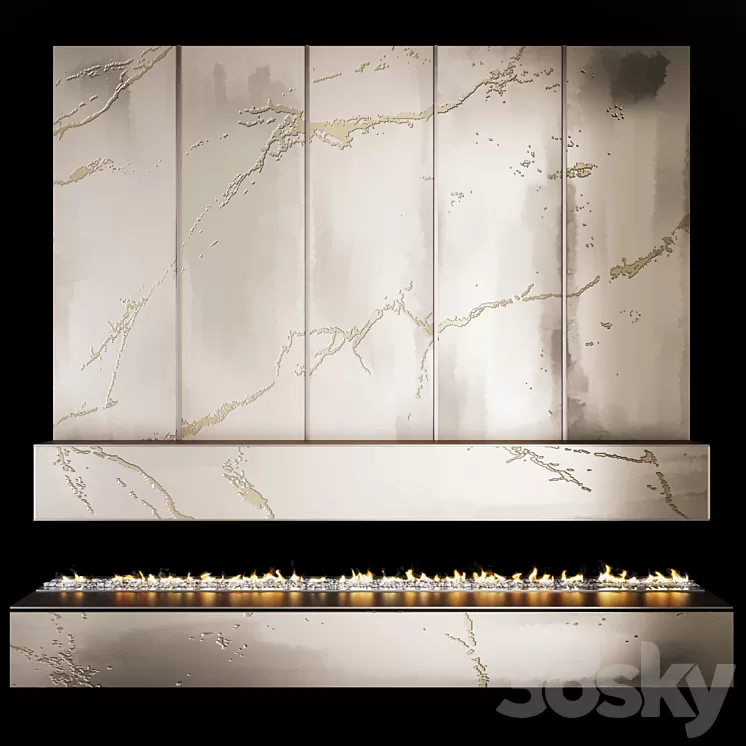 Fireplace and Firewood _ KAM11 3D Model