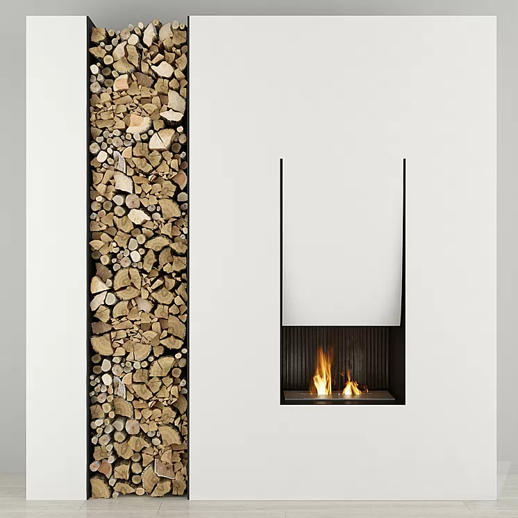 Fireplace and firewood Antoniolupi 3D Model