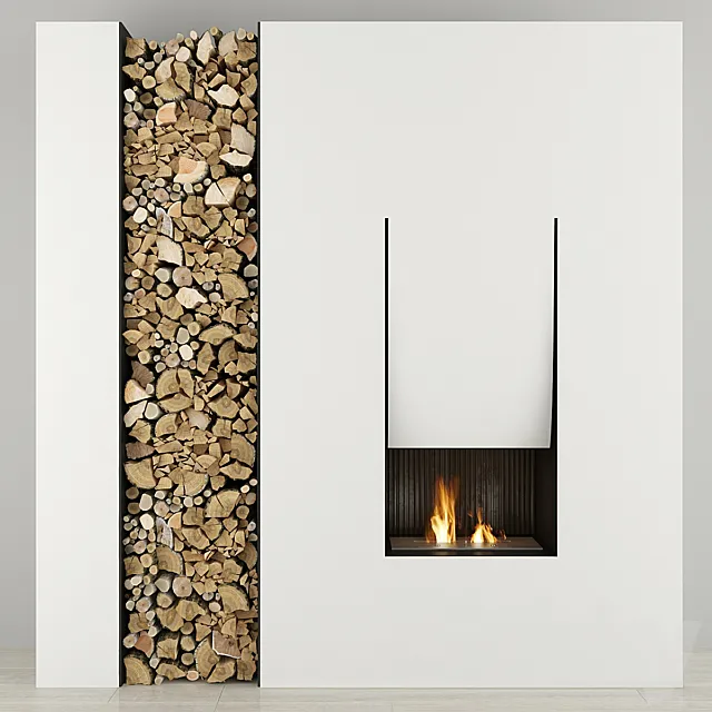 Fireplace and firewood Antoniolupi 3DModel