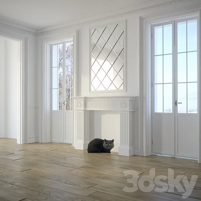 Fireplace and stucco Harmony 3D Model Fireplace and stucco Harmony 3D Model