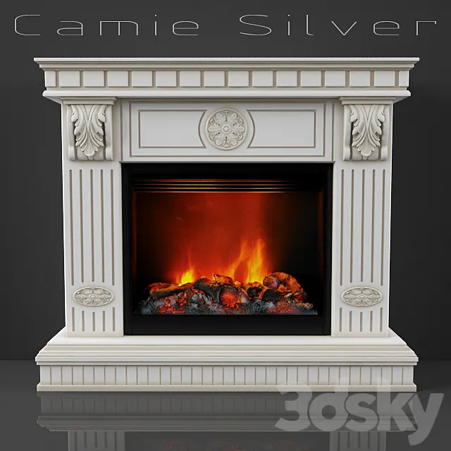 Fireplace Camie Silver 3DModel