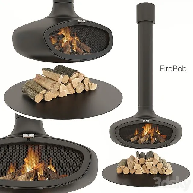 Fireplace firebob 3D Model