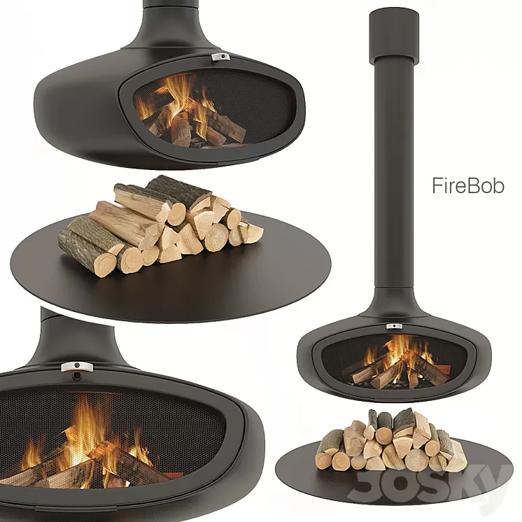 Fireplace firebob 3D Model