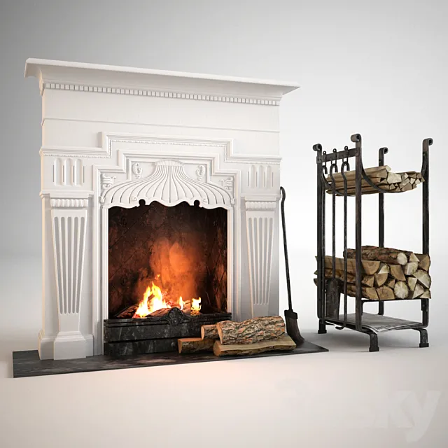 Fireplace. Fireplace Sets 3D Model