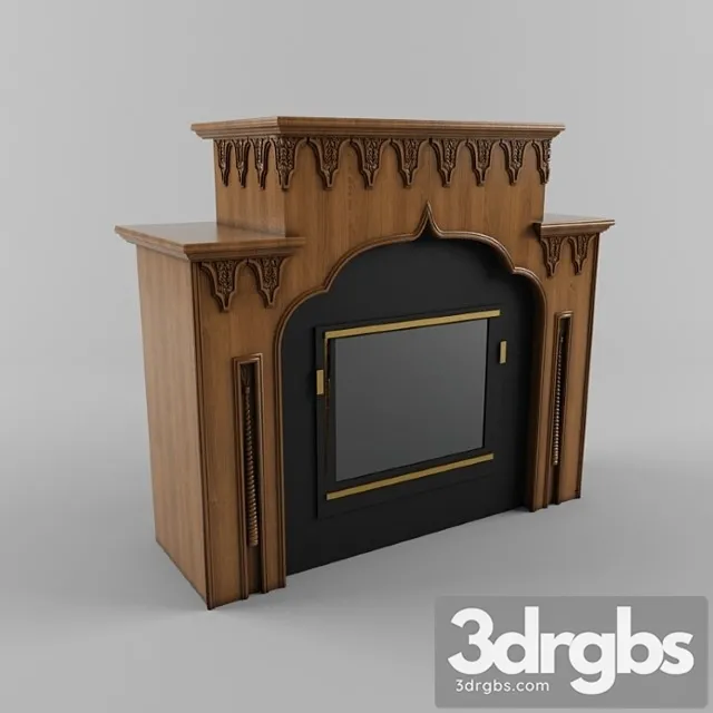 Fireplace In Arabic Stilie 3D Model Download