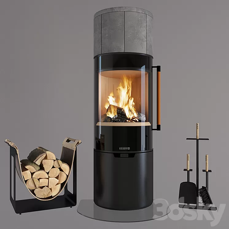 Fireplace Keddy K900T 3D Model