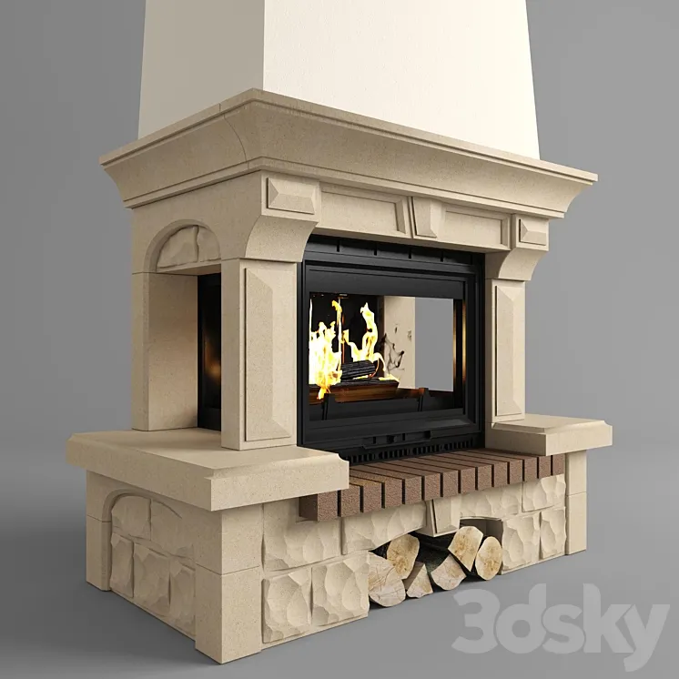 Fireplace MEDOC (Supra) 3D Model Free Download