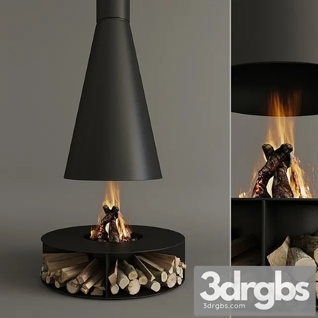 Fireplace Modern 10 3D Model Download