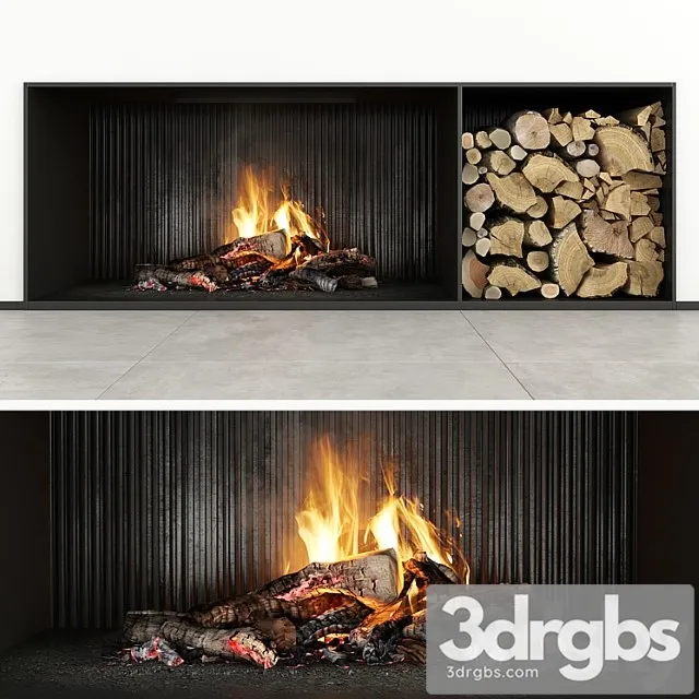 Fireplace Modern 29 3D Model Download