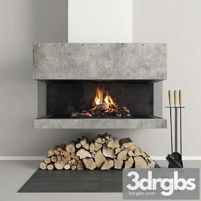 Fireplace Modern 33 3D Model Download
