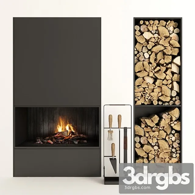 Fireplace Modern 35 3D Model Download