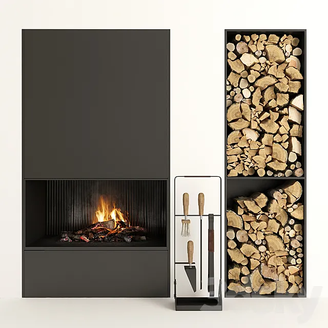 Fireplace modern 35 3DModel