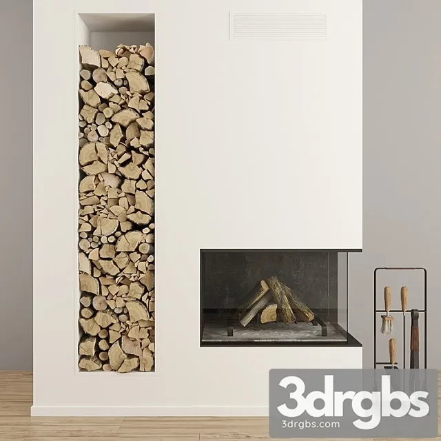 Fireplace Modern 38 3D Model Download