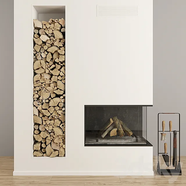 Fireplace modern 38 3DModel