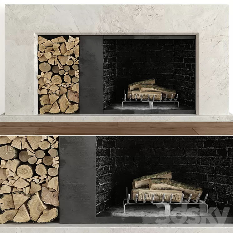 Fireplace modern 3D Model