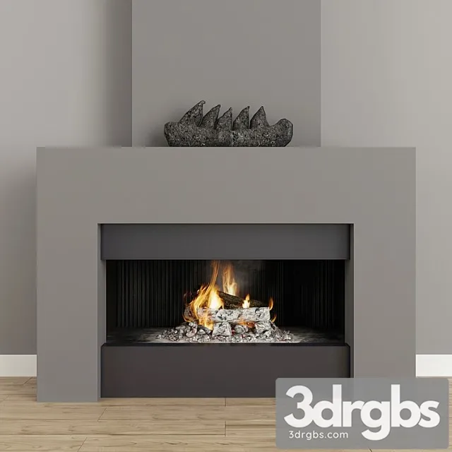 Fireplace modern 40 3D Model Download