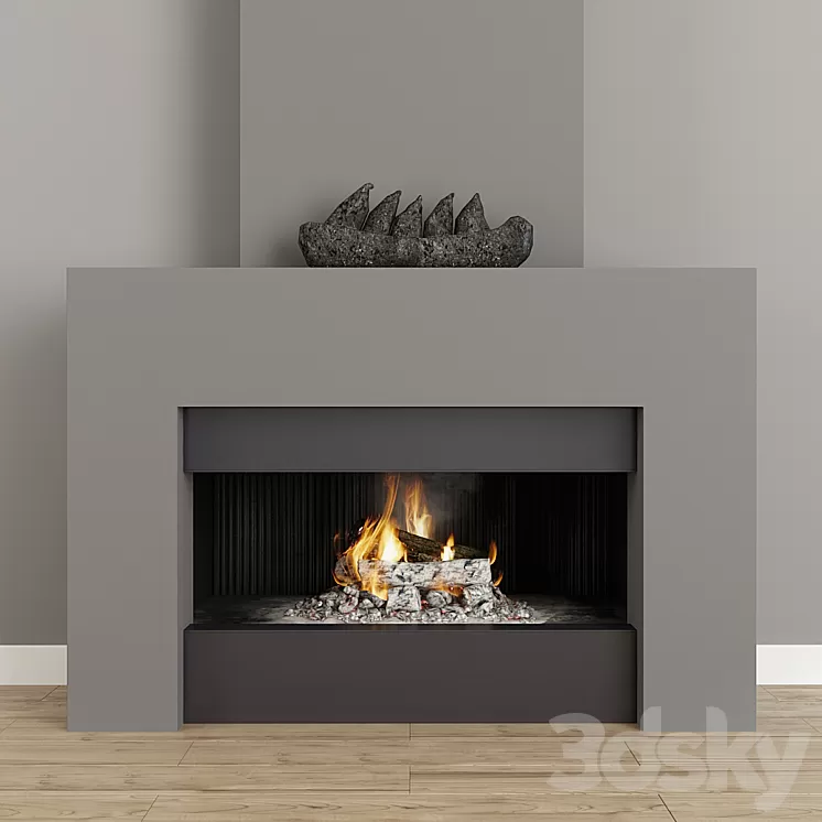 Fireplace modern 40 3D Model