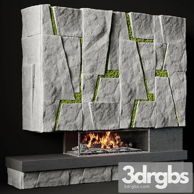 Fireplace modern 43 3D Model Download