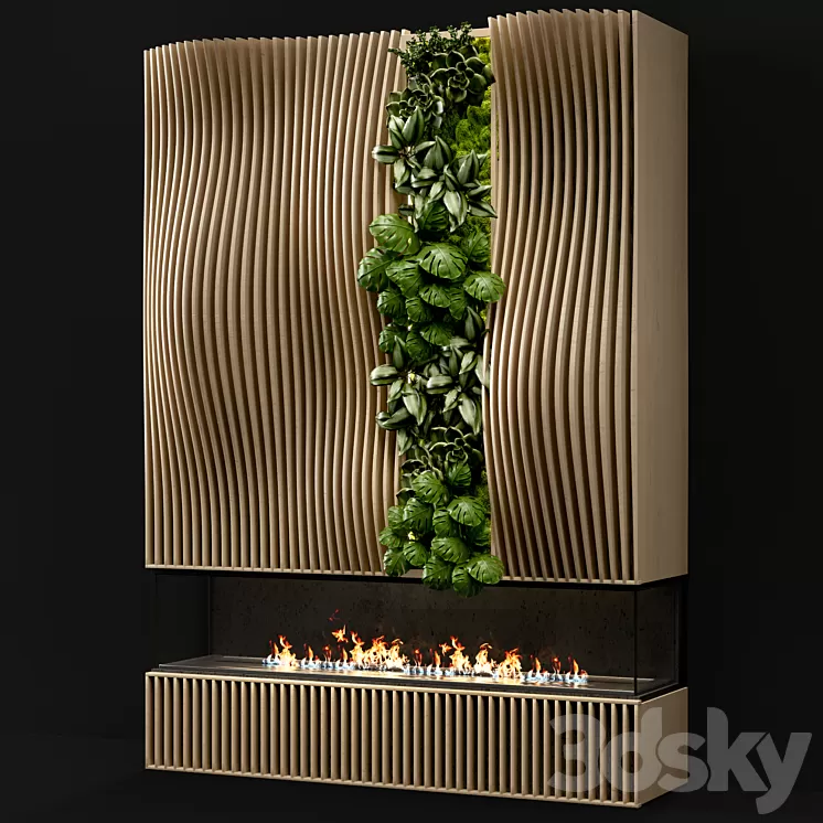 Fireplace modern 48 3D Model