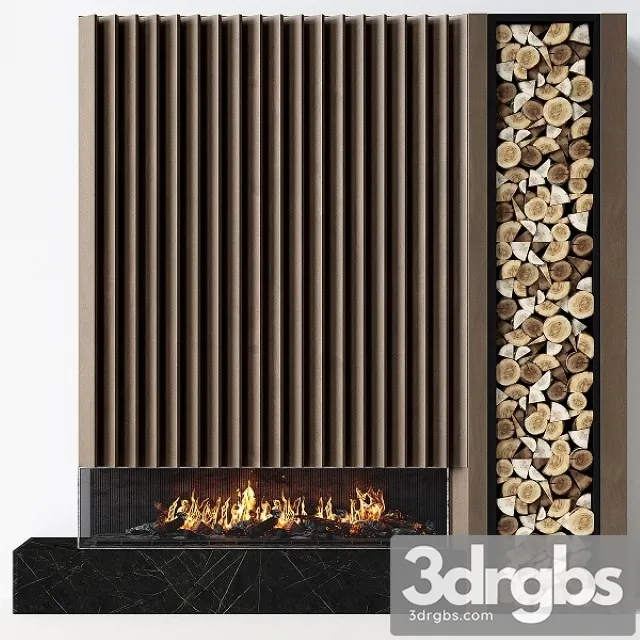 Fireplace Modern 55 3D Model Download