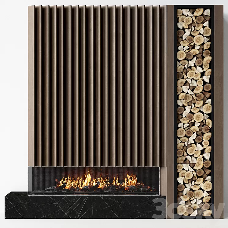 Fireplace modern 55 3D Model