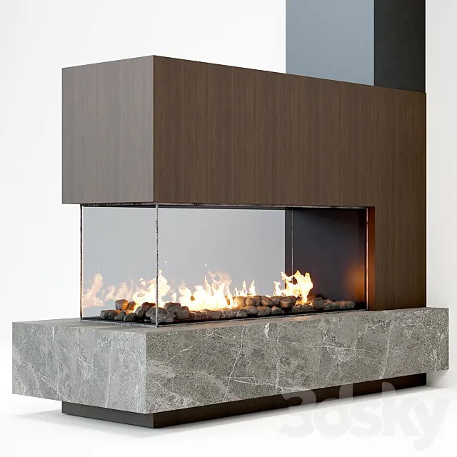 Fireplace modern 62 3DModel