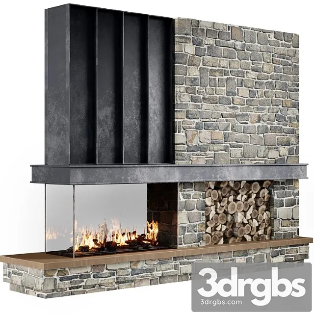 Fireplace Modern 79 3D Model Download