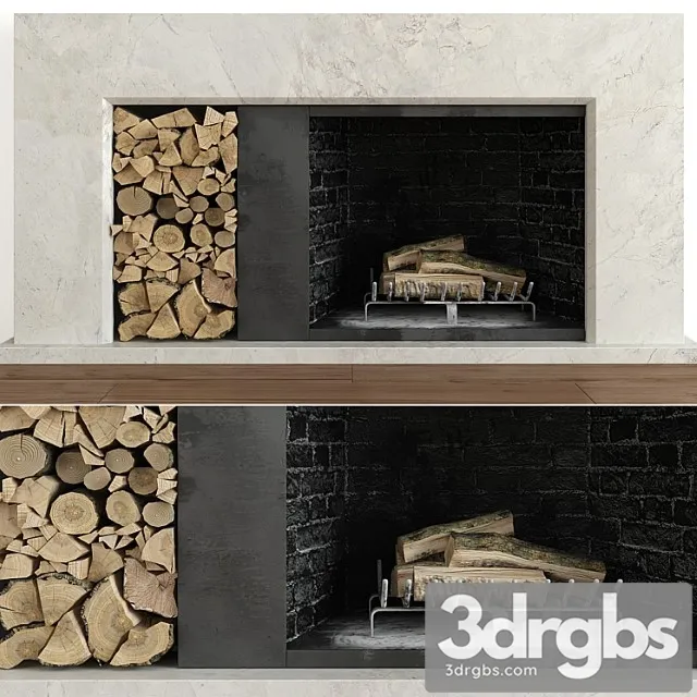 Fireplace modern_2 3D Model Download