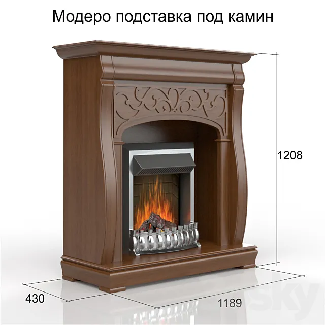 Fireplace modernizing Loran Furniture 3D Model