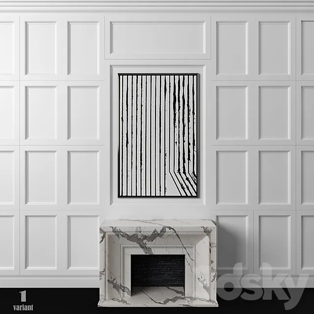 Fireplace.Panels.Cartin 3DModel