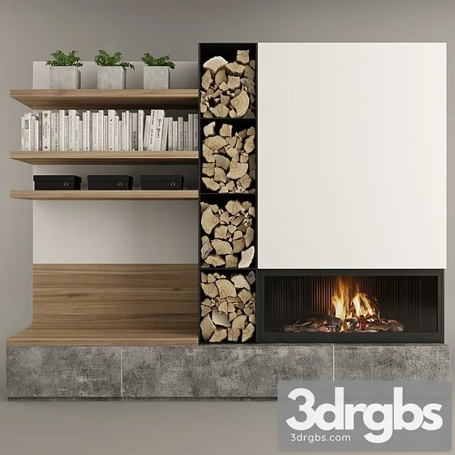 Fireplace set 11 3D Model Download