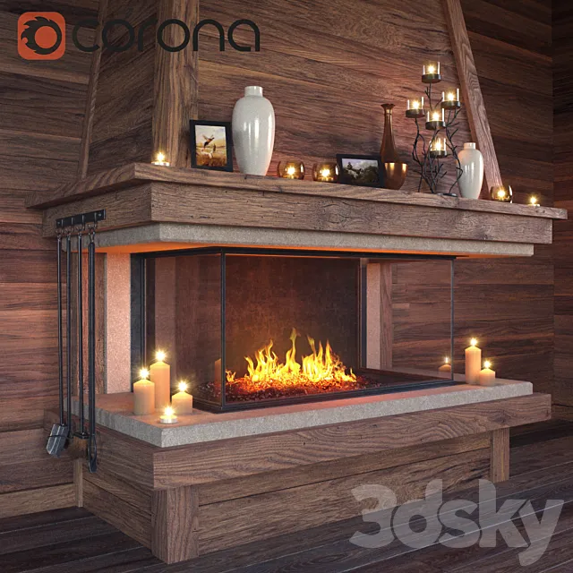 Fireplace set 3D Model