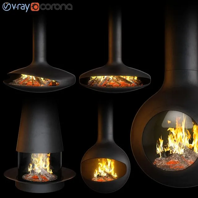 Fireplace set Focus Creation 2 3D Model