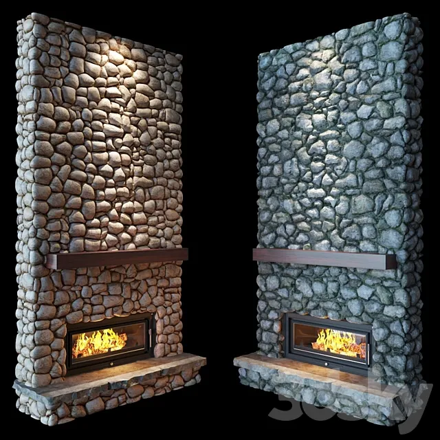 Fireplace (stone) 3DModel