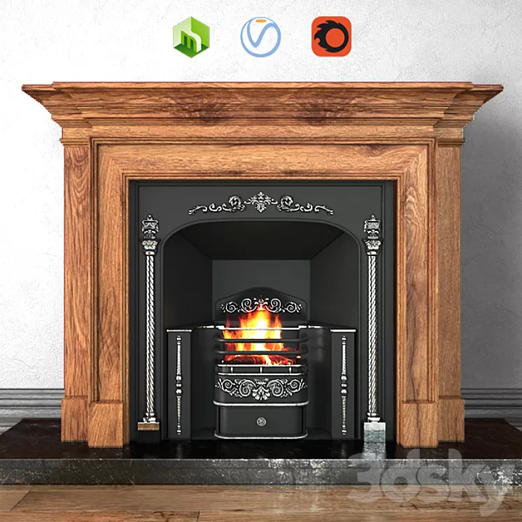 Fireplace Stovax – Regency hob grate 3D Model