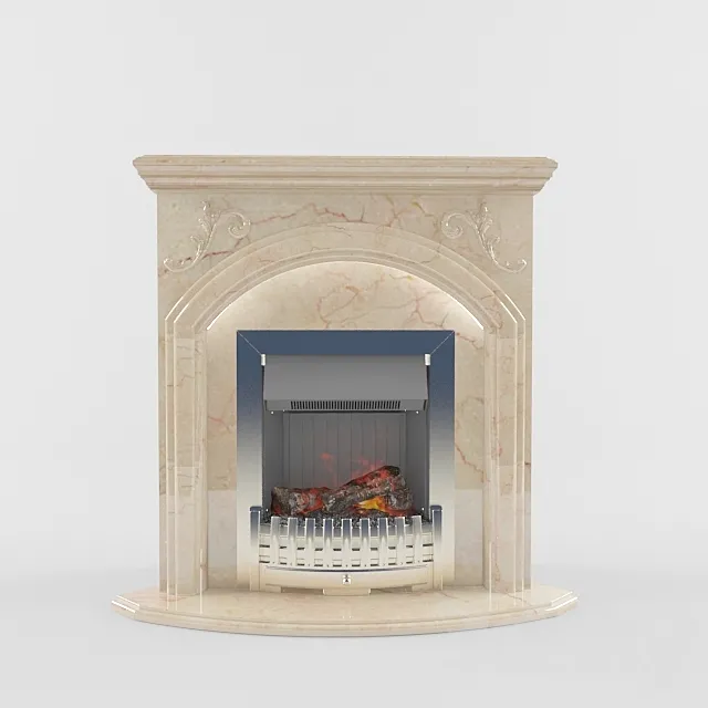 Fireplace with backlight 3DModel