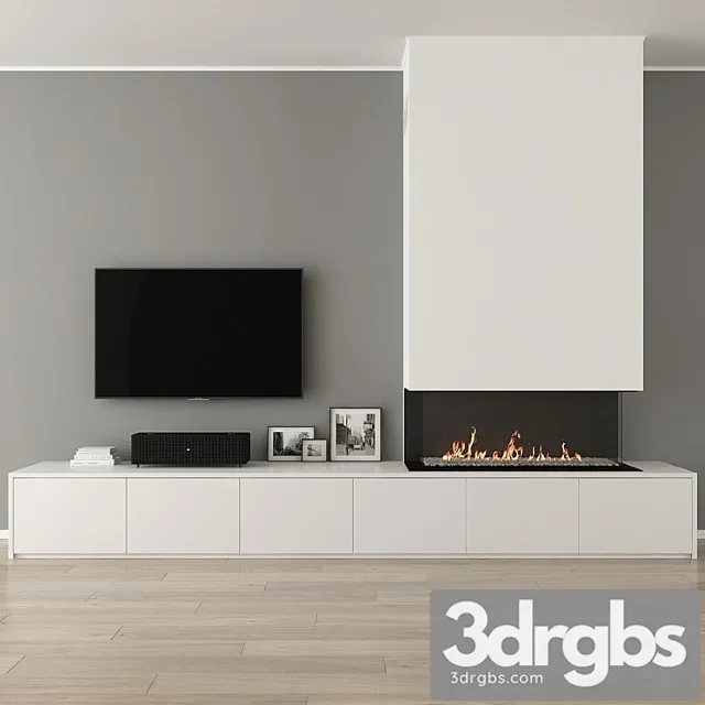 Fireplace with decor 31 3D Model Download