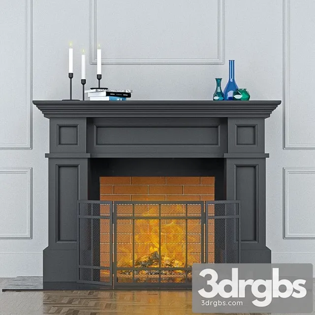 Fireplace With Screen 3D Model Download