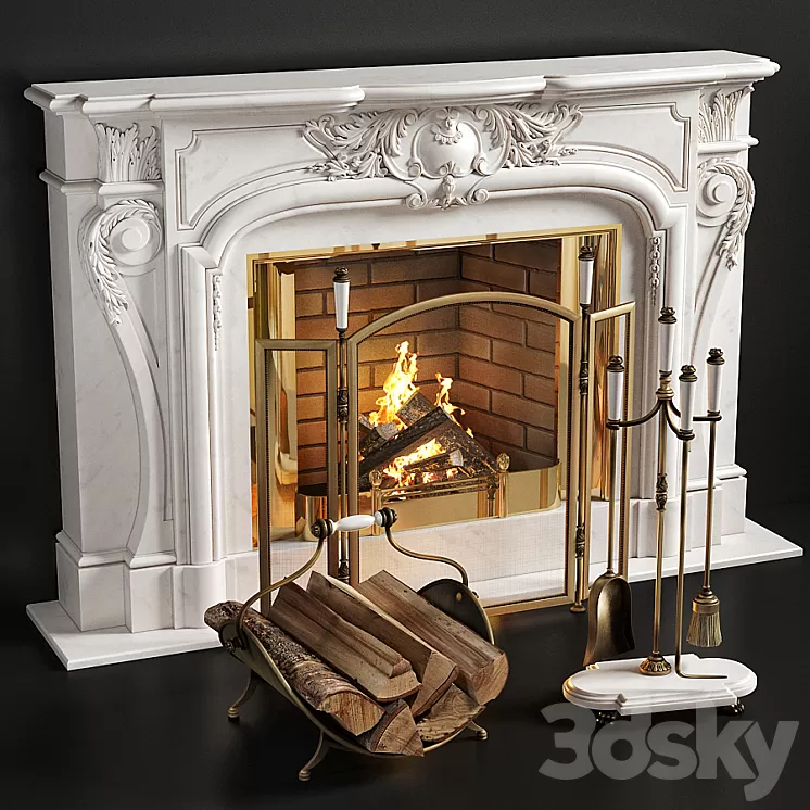 Fireplace_Louis_XIV 3D Model