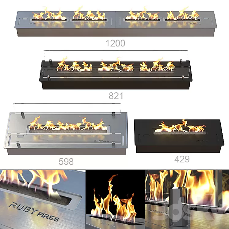 Fireplaces Ruby Fires. 3D Model