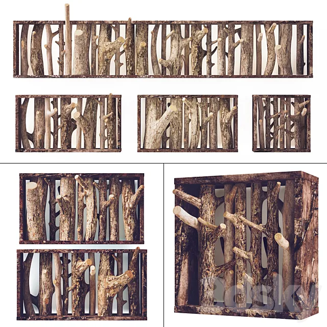Firewood hanger _ Log hanger decor 3D Model