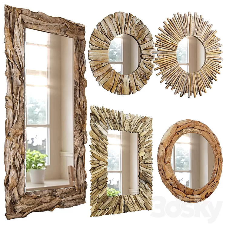 Firewood mirror wood 3D Model