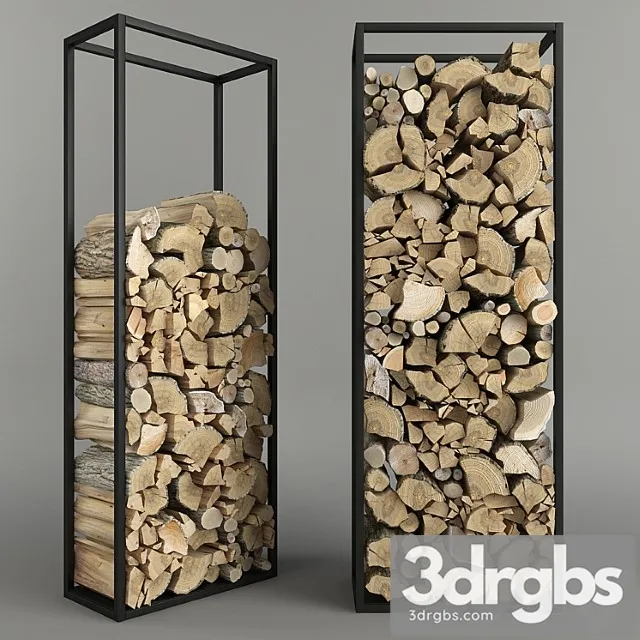 Firewood set 3 3D Model Download