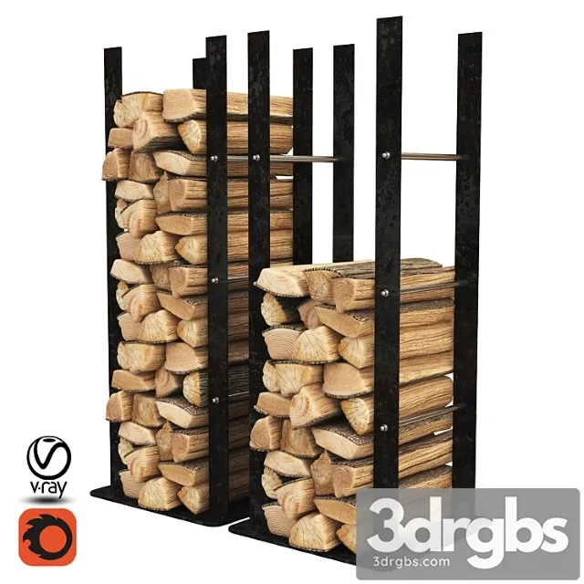 Firewood storage rack 3D Model Download