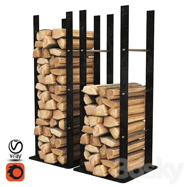 Firewood Storage Rack 3DModel Firewood Storage Rack 3DModel
