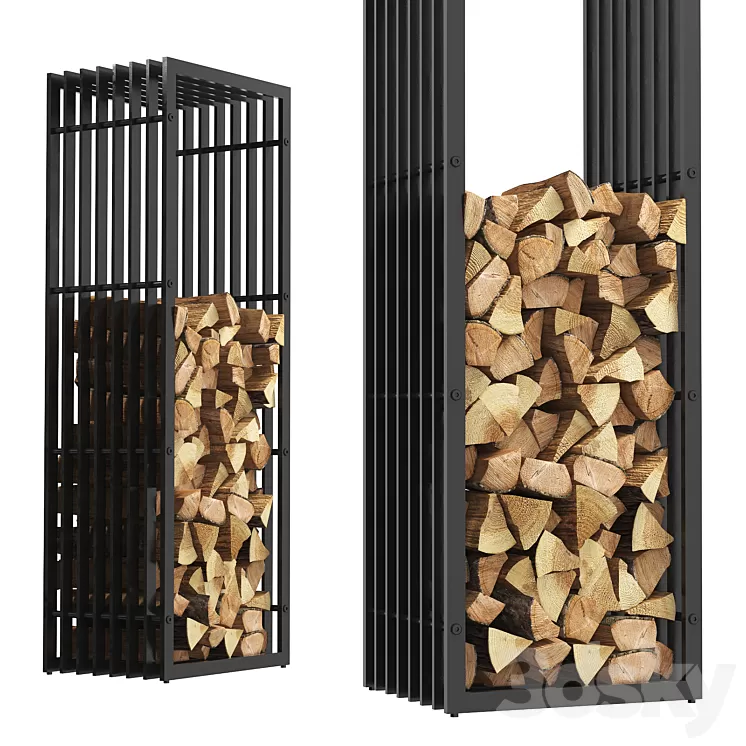 Firewood Storage-Rack-5 3D Model