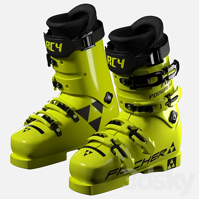 Fischer ski mountain boots 3D Model